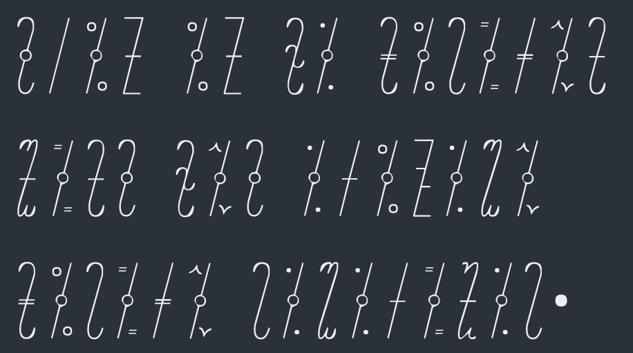 Midoran font example