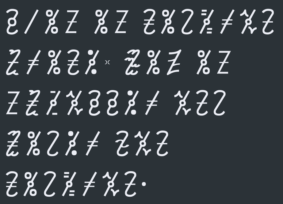 Midoran Prime font example