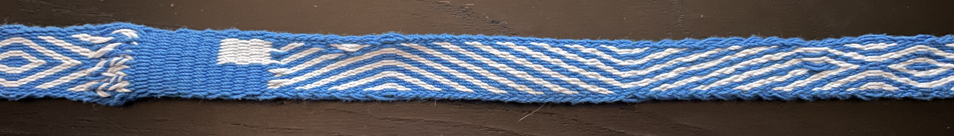 part 1 of the blue and white cotton band