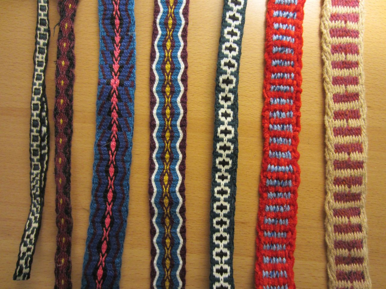 an assortment of cardwoven bands